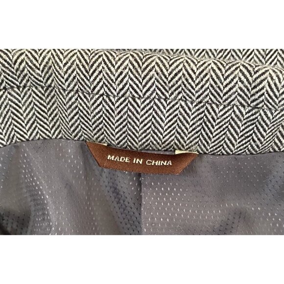 Oak Hill Mens Herringbone Black & White Big & Tall Sport Coat Blazer 6XL 66R 68R - Picture 9 of 9